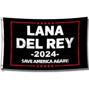 علم لانا ديل ري لعام 2024 بتصميم علم المغني ليزي جرانت من هوكيدو (3×5 قدم، شديد التحمل، بوليستر 150D متين) راية بحلقات نحاسية للاماكن الخارجية والمرآب والسكن الجامعي in Kuwait