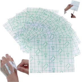 50 ورقة من ضمادات الوشم للعناية اللاحقة مقاومة للماء، ضمادات شفافة لشفاء الجلد الثاني، ضمادات واقية، ضمادات لاصقة، شريط لاصق، ضمادات شفافة، شريط وشم (10 * 12 سم) in Kuwait