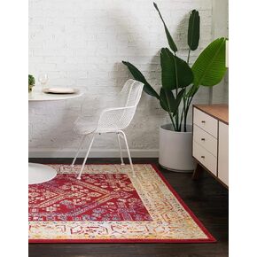 Rugs.com سجادة مجموعة Aurelia - سجادة برتقالية متوسطة الحجم مقاس 3 × 5 بوصة مثالية لغرف المعيشة وغرف الطعام الكبيرة ومخططات الأرضيات المفتوحة