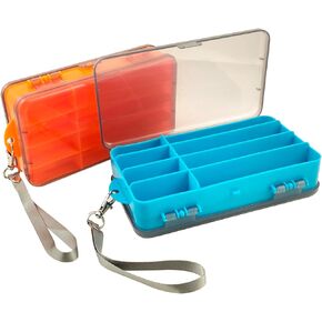 Yimaa Small Tackle Box Fishing Box Tackle Organizer Trays Snackle Container Box Fishing Lure Box Fishing Hooks Containers Plastic Beads Storage Organizer in Kuwait
