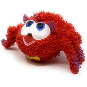 Lanco Puppy Teething Chew Toys - Squeaky Dog Toys - Latex/Rubber - Complies with Safe Satety Standards as Baby Toys - Sensory Toy (Small, red)