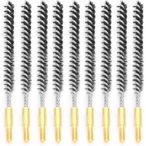 10 Pcs Nylon Bristle Bore Gun Cleaning Brush for Rifle Pistol 8-32 5-16 Thread (.177 Caliber)