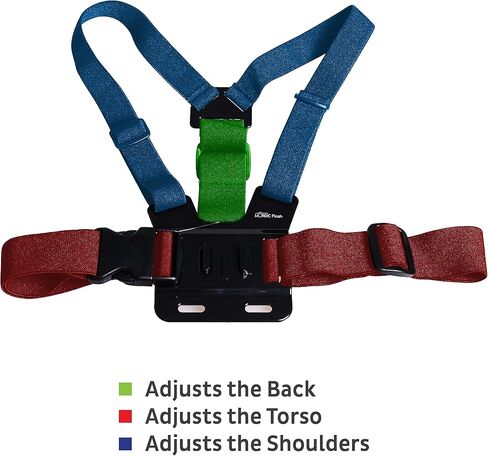 حزام تثبيت على الصدر لكاميرات GoPro - حزام جسم قابل للتعديل + قاعدة تعديل ثلاثية الاتجاهات مع طقم براغي إبهام من الألومنيوم - يناسب جميع موديلات Go Pro Hero القديمة والجديدة - ضمان لمدة عام in Kuwait