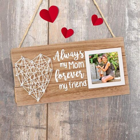 هدايا عيد الميلاد المجيد وعيد الميلاد للأم من ابنة الابن - هدايا أم العروس العريس - إطار صورة ريفي - صورة 3x3 in Kuwait