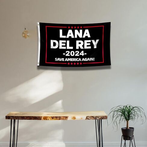 علم لانا ديل ري لعام 2024 بتصميم علم المغني ليزي جرانت من هوكيدو (3×5 قدم، شديد التحمل، بوليستر 150D متين) راية بحلقات نحاسية للاماكن الخارجية والمرآب والسكن الجامعي in Kuwait