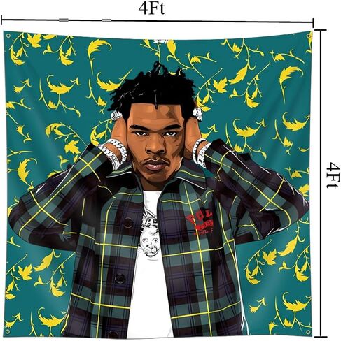 Lil Baby Tapestry Flag 4x4 Feet Funny Wall Banner for Bedroom Living Room College Dorm Wall Decor in Kuwait