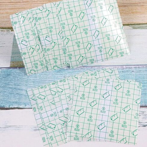 50 ورقة من ضمادات الوشم للعناية اللاحقة مقاومة للماء، ضمادات شفافة لشفاء الجلد الثاني، ضمادات واقية، ضمادات لاصقة، شريط لاصق، ضمادات شفافة، شريط وشم (10 * 12 سم) in Kuwait