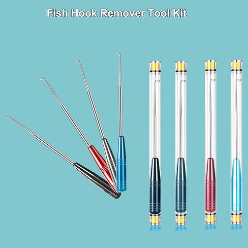 مزيل خطاف الصيد، خطاف الصيد، جهاز إزالة سريع، 4 قطع من الفولاذ المقاوم للصدأ خطاف صيد السمك أدوات وإكسسوارات لصيد الأسماك المياه المالحة المياه العذبة فك الكوبلينج، 4 ألوان in Kuwait