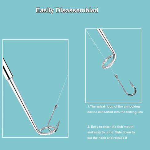 مزيل خطاف الصيد، خطاف الصيد، جهاز إزالة سريع، 4 قطع من الفولاذ المقاوم للصدأ خطاف صيد السمك أدوات وإكسسوارات لصيد الأسماك المياه المالحة المياه العذبة فك الكوبلينج، 4 ألوان in Kuwait