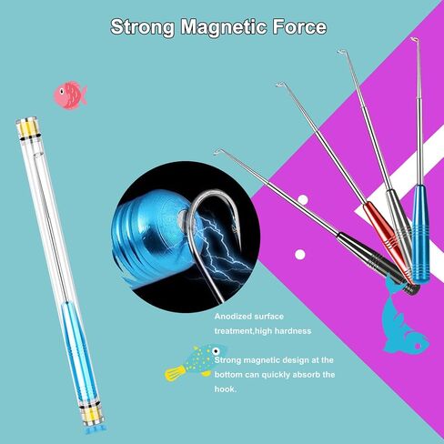 مزيل خطاف الصيد، خطاف الصيد، جهاز إزالة سريع، 4 قطع من الفولاذ المقاوم للصدأ خطاف صيد السمك أدوات وإكسسوارات لصيد الأسماك المياه المالحة المياه العذبة فك الكوبلينج، 4 ألوان in Kuwait