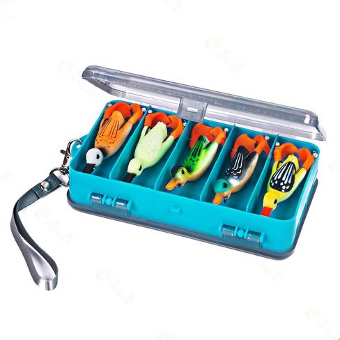 Yimaa Small Tackle Box Fishing Box Tackle Organizer Trays Snackle Container Box Fishing Lure Box Fishing Hooks Containers Plastic Beads Storage Organizer in Kuwait