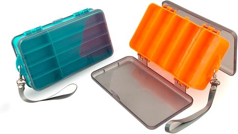 Yimaa Small Tackle Box Fishing Box Tackle Organizer Trays Snackle Container Box Fishing Lure Box Fishing Hooks Containers Plastic Beads Storage Organizer in Kuwait