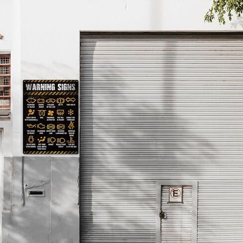 لافتات المرآب - لافتة متجر ميكانيكي ديكور مضحك للأب، علامة معدنية جدارية معدنية للسيارة خالية من الصدأ 9 بوصة × 11 بوصة، ثقوب مثقوبة مسبقًا، مقاومة للطقس in Kuwait