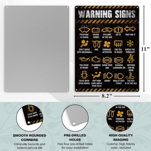 لافتات المرآب - لافتة متجر ميكانيكي ديكور مضحك للأب، علامة معدنية جدارية معدنية للسيارة خالية من الصدأ 9 بوصة × 11 بوصة، ثقوب مثقوبة مسبقًا، مقاومة للطقس in Kuwait