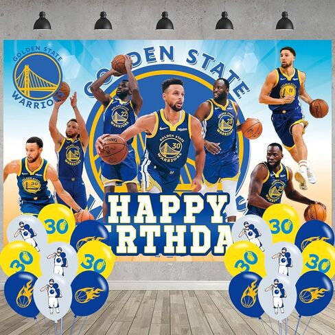 زينة حفلات اعياد الميلاد من جولدن ستيت، خلفية تصوير حفلات المحاربين 5 × 3 قدم و18 قطعة بالون، لوازم خلفية حفلات جولدن ستيت ميرتش in Kuwait