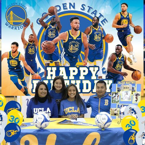 زينة حفلات اعياد الميلاد من جولدن ستيت، خلفية تصوير حفلات المحاربين 5 × 3 قدم و18 قطعة بالون، لوازم خلفية حفلات جولدن ستيت ميرتش in Kuwait