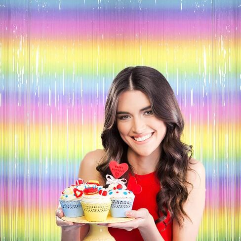 ستائر خلفية باللونين الأسود والذهبي لتزيين الحفلات - مقاس 6 × 8 أقدام، عبوة من قطعتين | LILF Bicolor شراشيب معدنية الستار بهرج غاسل لعيد ميلاد حفلة التخرج دش الزفاف كابينة تصوير خلفية لوازم in Kuwait