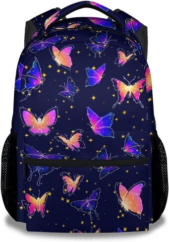 Butterfly School Backpack for Girls Boys, 16 Inch Backpacks for Kids Age 10-12, Fashion Lightweight Bookbag for Travel in Saudi Arabia