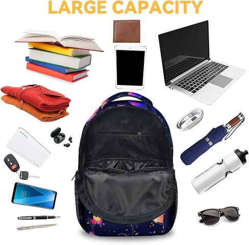 Butterfly School Backpack for Girls Boys, 16 Inch Backpacks for Kids Age 10-12, Fashion Lightweight Bookbag for Travel in Saudi Arabia