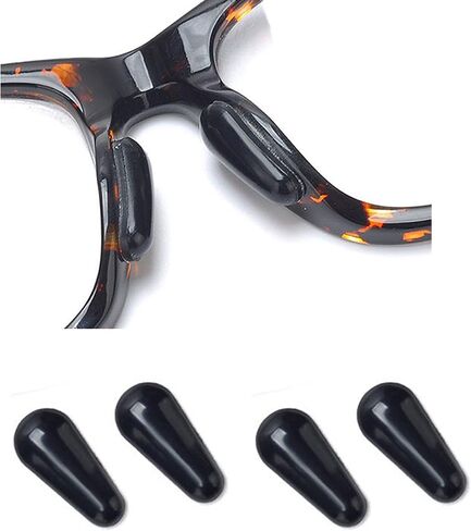 15 Pairs Eyeglass Nose Pads Adhesive Silicone Soft Anti Slip Nose Pads for Plastic Frames Eyeglasses and Sunglasses (Black 1.8mm) in Saudi Arabia