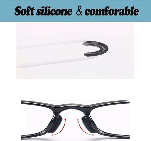 15 Pairs Eyeglass Nose Pads Adhesive Silicone Soft Anti Slip Nose Pads for Plastic Frames Eyeglasses and Sunglasses (Black 1.8mm) in Saudi Arabia