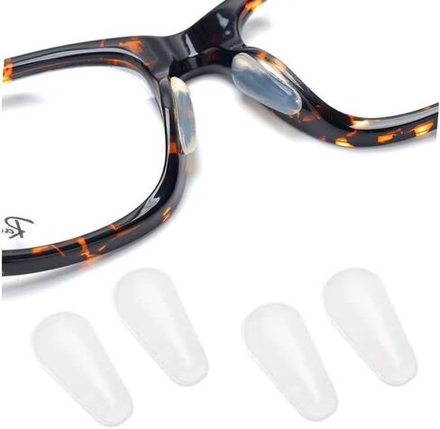 15 Pairs Eyeglass Nose Pads Adhesive Silicone Soft Anti Slip Nose Pads for Plastic Frames Eyeglasses and Sunglasses (Black 1.8mm) in Saudi Arabia