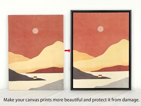 LTYHHK إطار عائم لمطبوعات قماش 1 × 14 بوصة، إطارات عائم عميقة 5/8-7/8 بوصة للوحات القماش، إطار عائم لمطبوعات الزيت، طلاء ماسي، طلاء بالأرقام (LB114) in Kuwait