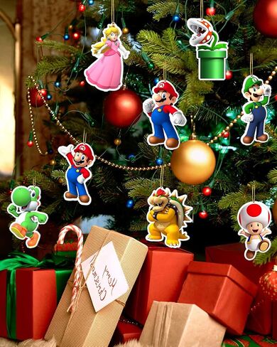 8 قطع زينة شجرة عيد الميلاد، زينة شجرة عيد الميلاد بالحبال، أفكار بضائع عيد الميلاد ديكور العطلات in Kuwait