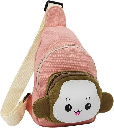 Amamcy Cute Small Sling Daypack Cartoon Monkey Crossbody Sling Bag Travel Hiking Chest Bag Casual Daypack for Boys Girls in Saudi Arabia