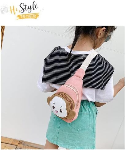 Amamcy Cute Small Sling Daypack Cartoon Monkey Crossbody Sling Bag Travel Hiking Chest Bag Casual Daypack for Boys Girls in Saudi Arabia