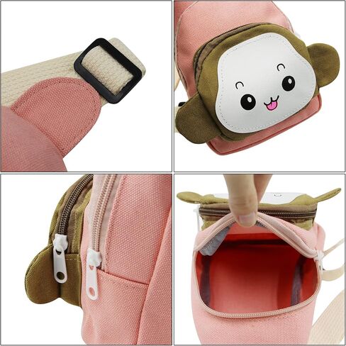 Amamcy Cute Small Sling Daypack Cartoon Monkey Crossbody Sling Bag Travel Hiking Chest Bag Casual Daypack for Boys Girls in Saudi Arabia