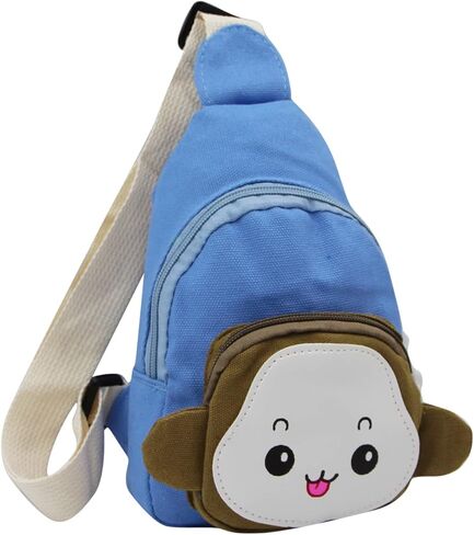 Amamcy Cute Small Sling Daypack Cartoon Monkey Crossbody Sling Bag Travel Hiking Chest Bag Casual Daypack for Boys Girls in Kuwait