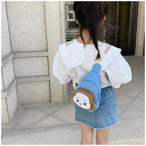 Amamcy Cute Small Sling Daypack Cartoon Monkey Crossbody Sling Bag Travel Hiking Chest Bag Casual Daypack for Boys Girls in Kuwait