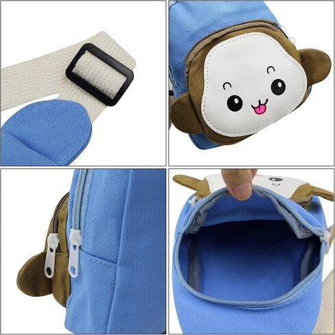Amamcy Cute Small Sling Daypack Cartoon Monkey Crossbody Sling Bag Travel Hiking Chest Bag Casual Daypack for Boys Girls in Kuwait