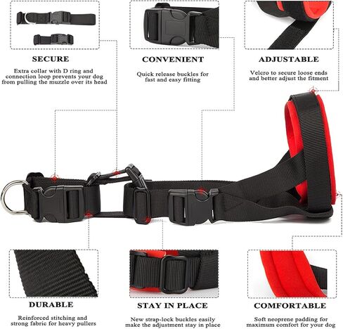 كمامة كلب باركليس، كمامة مريحة مبطنة وناعمة للعض والمضغ، كمامة قابلة للتعديل للكلاب الصغيرة والمتوسطة والكبيرة كورجي لابرادور، تسمح بالشرب واللهاث in Kuwait