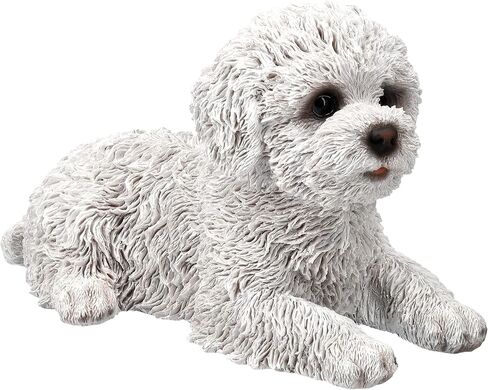 Pacific Giftware Bichon Frise Puppy Lying Down Figurine, 8.07-inch Length, Tabletop Decoration in Saudi Arabia