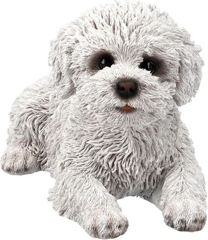 Pacific Giftware Bichon Frise Puppy Lying Down Figurine, 8.07-inch Length, Tabletop Decoration in Saudi Arabia