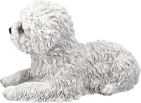 Pacific Giftware Bichon Frise Puppy Lying Down Figurine, 8.07-inch Length, Tabletop Decoration in Saudi Arabia