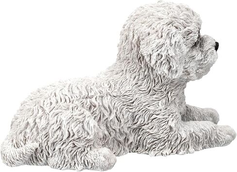 Pacific Giftware Bichon Frise Puppy Lying Down Figurine, 8.07-inch Length, Tabletop Decoration in Saudi Arabia