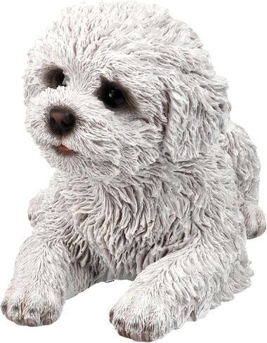 Pacific Giftware Bichon Frise Puppy Lying Down Figurine, 8.07-inch Length, Tabletop Decoration in Saudi Arabia