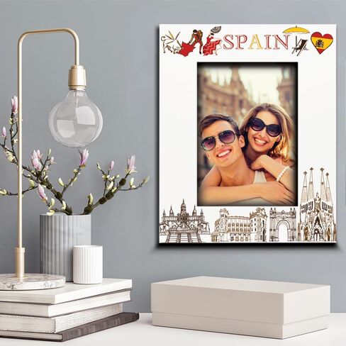إطار صورة BELLA BUSTA-Spain - حفل زفاف، شهر العسل، عطلة، مغامرات في إسبانيا - مجموعة تصميم رموز مطبوعة بالأشعة فوق البنفسجية بإسبانيا (5x7 عموديًا) in Kuwait