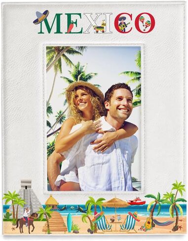 إطار صورة KATE POSH Mexico، كانكون، بويرتو فالارتا، بلايا ديل كارمن، جزر موخيريس، لوس كابوس، كابو سان لوكاس، عطلة عائلية في المكسيك، إطار صورة للزفاف أو الذكرى السنوية (5x7-عمودي) in Saudi Arabia