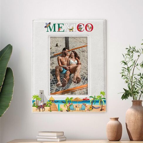 إطار صورة KATE POSH Mexico، كانكون، بويرتو فالارتا، بلايا ديل كارمن، جزر موخيريس، لوس كابوس، كابو سان لوكاس، عطلة عائلية في المكسيك، إطار صورة للزفاف أو الذكرى السنوية (5x7-عمودي) in Saudi Arabia
