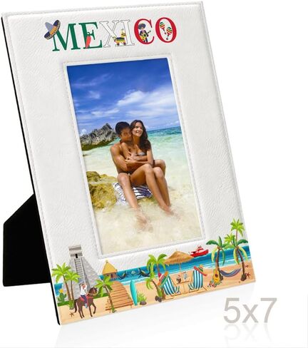 إطار صورة KATE POSH Mexico، كانكون، بويرتو فالارتا، بلايا ديل كارمن، جزر موخيريس، لوس كابوس، كابو سان لوكاس، عطلة عائلية في المكسيك، إطار صورة للزفاف أو الذكرى السنوية (5x7-عمودي) in Saudi Arabia