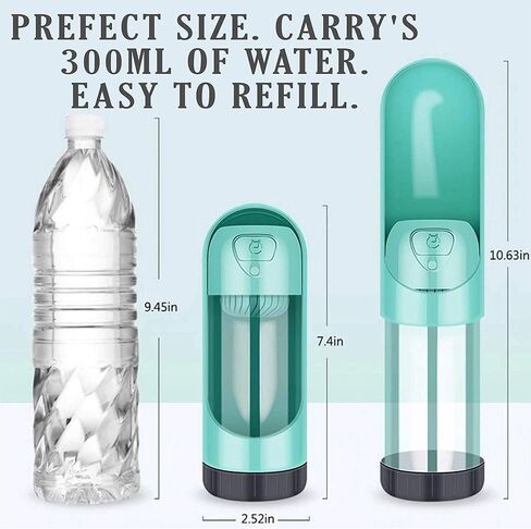 موزع وعاء زجاجة مياه للشرب قابل للطي للحيوانات الأليفة والكلب والقطط والحيوانات أثناء السفر. أحضر للمشي والمشي لمسافات طويلة وأي أنشطة. زجاجة مياه محمولة أفضل صديق للرجل لأصحاب الحيوانات الأليفة أثناء التنقل (أزرق) in Kuwait