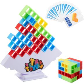 Usoway 48 قطعة من لعبة برج تيترا، لعبة كومة هجوم التراص، ألعاب لوحية للأطفال، لعبة برج الفريق للبالغين، لعبة برج تتريس in Kuwait