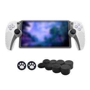 MOJOXR Silicone Protective Cover and Stick Caps Compatible with PS Portal, Anti-Slip Protector Case and 10 Thumb Grip Caps Accessories for PS Portal Remote Player(Black) in Saudi Arabia