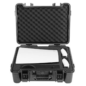 TORIBIO Hard Shell Travel Case Compatible with Xbox Series X and PlayStation 5 Console, Controllers, Headset Accessories, Waterproof Drop-proof Carrying Box with Customized Protective Foam Interior in Kuwait
