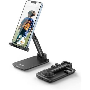 UGREEN Phone Stand Desk Foldable Holder Height Adjustable Cell Phone Cradle Dock Compatible with iPhone 15 Pro 14 Plus 13 Pro Max 12 11 SE XS XR 8 7Plus, Galaxy S23, and All Phones White in Kuwait