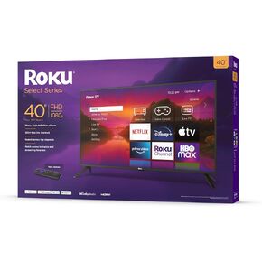Roku 40 بوصة Select Series 1080p Full HD Smart RokuTV مع جهاز تحكم صوتي، صورة مشرقة، شاشة رئيسية قابلة للتخصيص، وتلفزيون مجاني in Kuwait